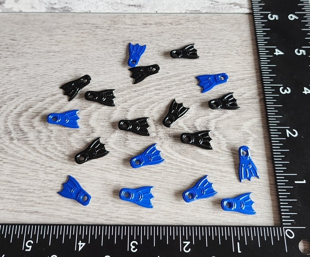 Scrapbook Craft Card Journal Embellishments Flippers Beach Brads Eyelets LOT